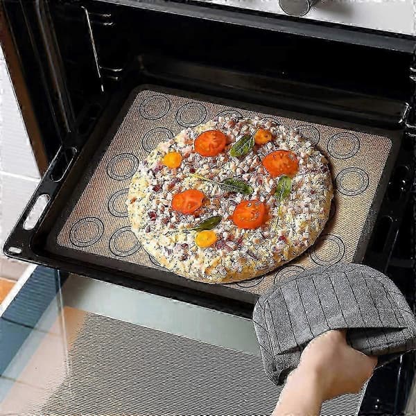 2-delt non-stick silikone bageplade - perfekt til makroner og fondantkageforme