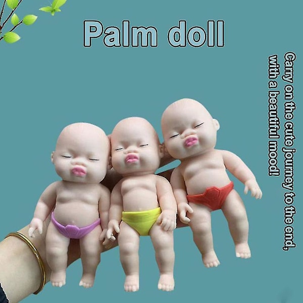 Söta Squeeze Baby Doll Toys Tpr Simulation Doll 8/ 14cm