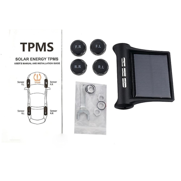 Trådløst dekktrykkovervåkingssystem Tpms-monitor Hd digital Lcd