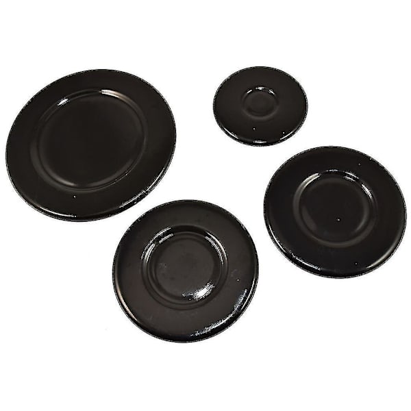 Universal Hob Cooker Gassbrenner Base og Cap Set 4 Stykker 55mm 75mm 100mm
