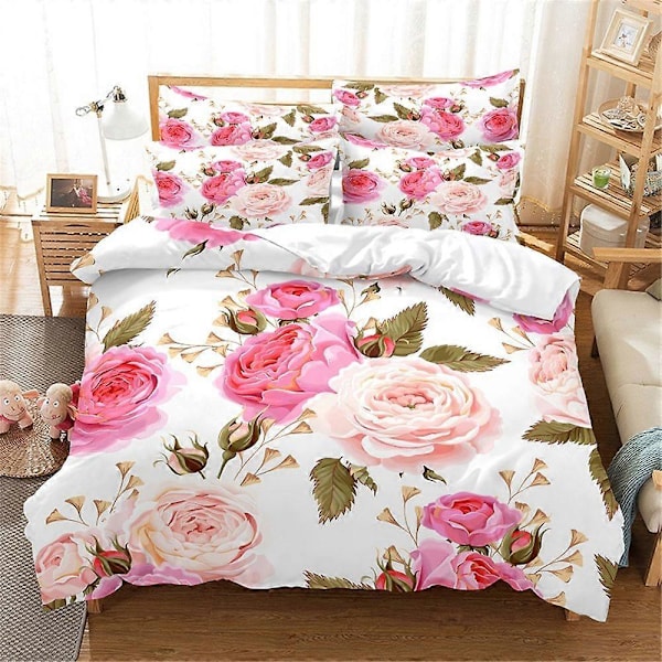 v1175 Sängkläder Blommig Bäddset Påslakanset Sängkläder Digitaltryck Sänglinne Queen Size Bäddset Modedesign 3-delat Bäddset (1 Du 135x200cm 53x78in