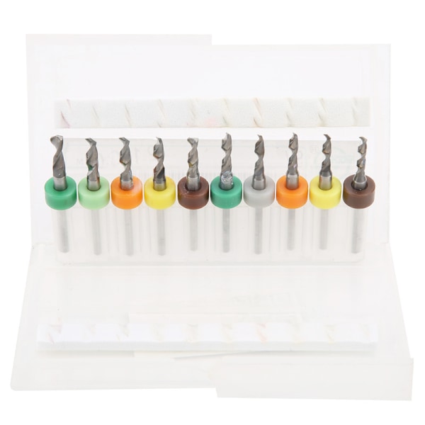 10 st Mikro Twistborrar Rakt Skaft Volframstål Borr för PCB Reparation 2.1-3.0mm