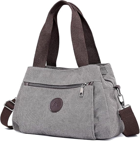 Hobo Håndtasker Lærred Crossbody Taske til Kvinder, Tasker med Flere Rum