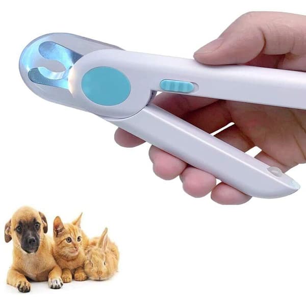 Dog Cat Nail Clippers - Professional Nail Clippers with LED Light and Nail File (Medium and Small Pets)