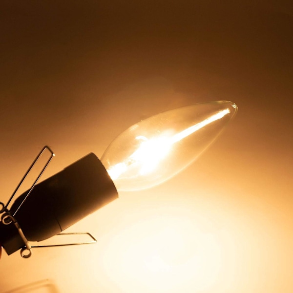 10 kpl 60W 120V E12-kanta B10 CTC hehkulamput, läpinäkyvät kynttilänmuotoiset lamput -yuyu