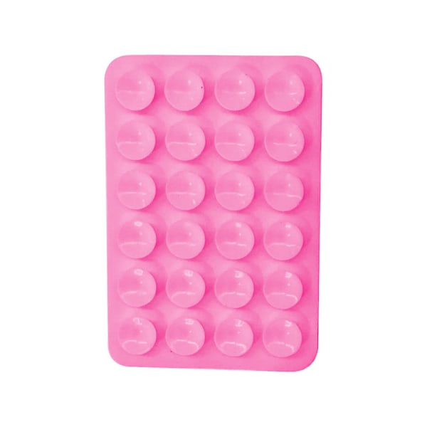 6 st Silikon Sugkoppsfäste för Telefonfodral, Silikon Telefonfodralhållare Matta för Selfies och Videor, Halkfri Handsfree Telefonhållare pink