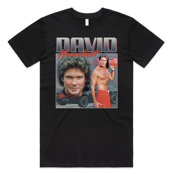 David Hasselhoff T-skjorte black XXL