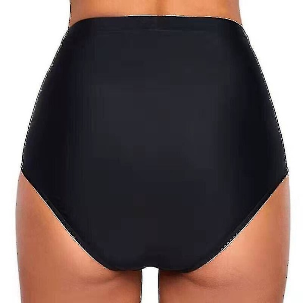 Naisten kuukautisvuodon uimahousut Shorts High Bikini Shorts Bottoms Running Swim Black M