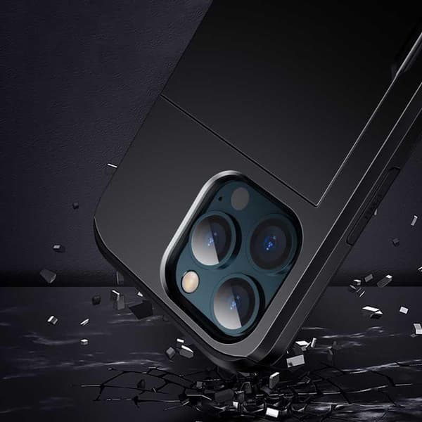 iPhone 14 Pro Max Shockproof Case Card Slot StreetWise Black Black Svart