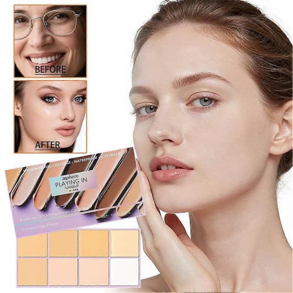 Professionel farvegradient concealer naturlig farve makeup mat concealer 03/1pcs