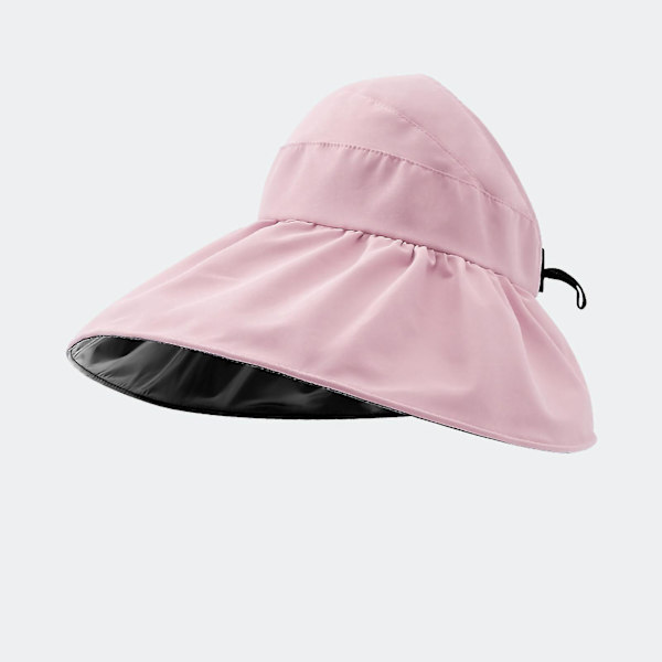 2024 Sommarhinkhatt Kvinnor Fällbar Utomhus Vinylbeläggning UV-skydd Visir Solhatt för Strandfest Rosa Fri Storlek