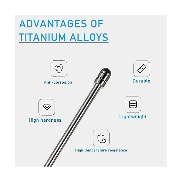 Titaniumlegering erstatningsmaskinespidser passer til bemærkelsesværdig 2-fremstiller Stylus-pen, noterer fint tilbage