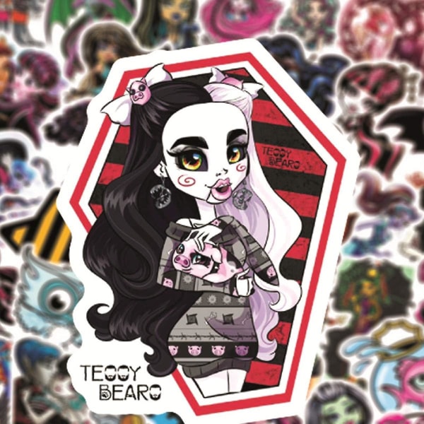 50 stk. Monster High klistermærker til vandflasker, klistermærker til teenagere, voksne til vandflaske, laptop, telefon, hydrokolbe rejse vinyl klistermærker vandtætte