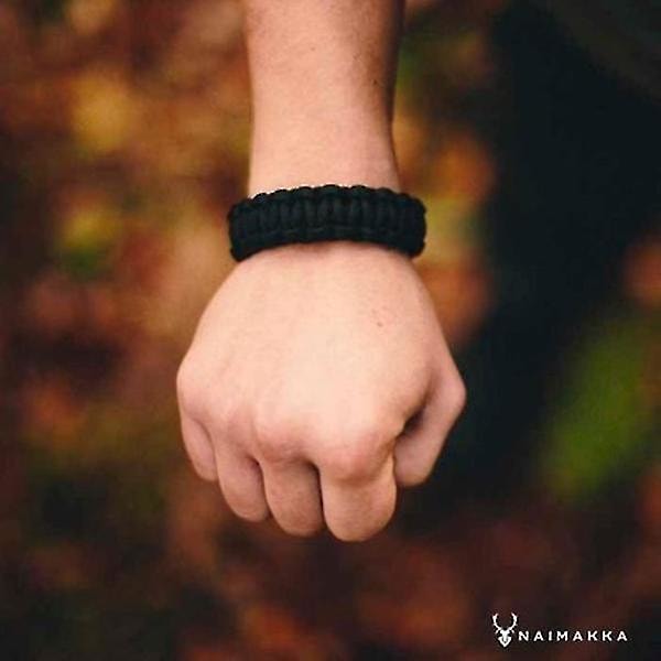 Armbånd Paracord Naimakka Classic Medium 21cm Sort