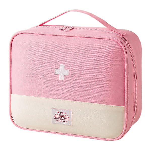 Medicine Storage Bag Mini Empty Emergency Medicine Bag for Emergencies Pink Extra Large Pink Pink Extra Large
