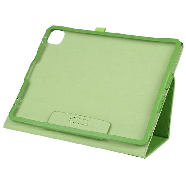 Til iPad Pro 13 (2024) Etui - Todelt Stativ, Læder Tablet Cover, Litchi Struktur Multicolor Green