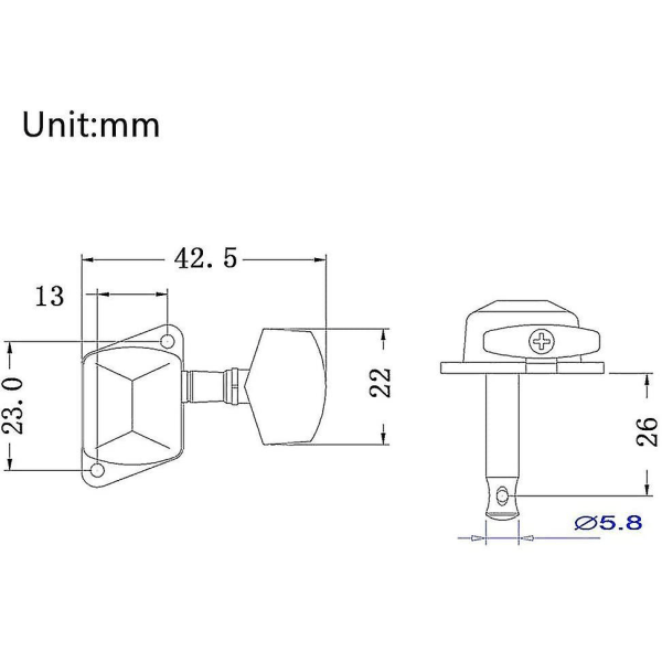 6 stk gitarstrenger stemmeskruer 3l3r krom stemmeskruer gitar maskinhoder for elektrisk gitar