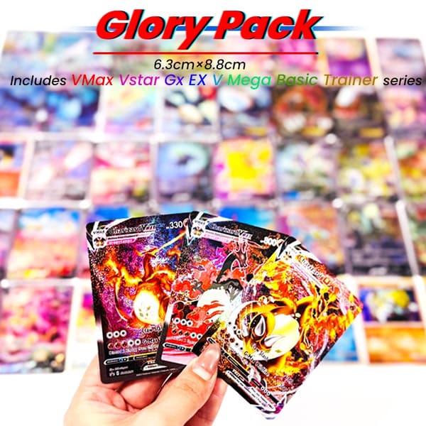Ny Flash Pocket Series Glory pack VMax Vstar Gx EX V Mega Basic Trainer Series Barnebursdagsgave Samlekort Kampkort