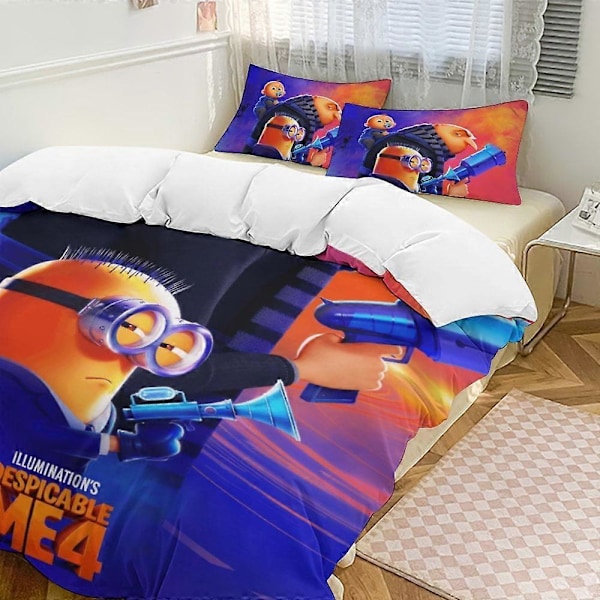x219 Itse Ilkimys 3-osainen vuodevaatesetti Lämmin ja mukava pehmeä pussilakanasetti, jossa 1 pussilakana ja 2 tyynyliinaa makuuhuoneeseen b2 135x200cm 53x78in