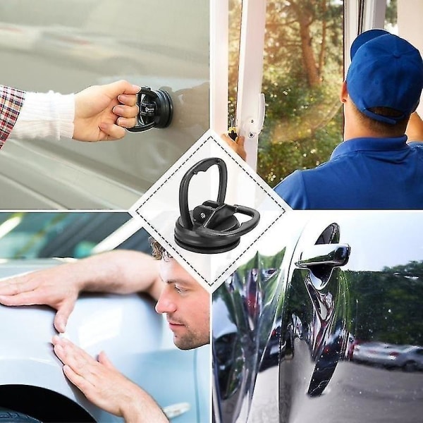 2 stk sugekopp dent puller håndtak løfter bil dent puller remover for bil dent reparasjon, glass, fliser, speil yellow