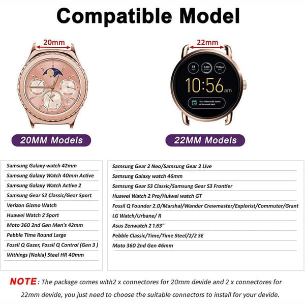 Armbånd til Samsung Galaxy Active 2 (22mm)/Galaxy Watch