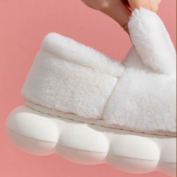 Jänis Tossut Koti Kawaii Kengät Naiset Jänis Pehmeät Tossut Talvi Sisätossut Lyhyet Saappaat Vaaleanpunainen Pink 38-39
