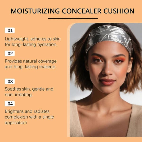 Luftfilterpute Foundation | Halvmatt finish - Opptil 72-timers middels til full dekning BB Cushion Sminke Skjønnhet Dark Skin