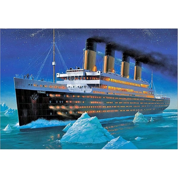 Jyshc Pussel 1000/500/300 Bitar Trä Montering Bild Titanic Havsaffisch Vuxenspel Pedagogiska Leksaker Fx36nj 500