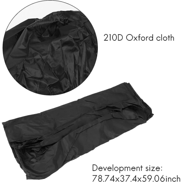 Icke-vikbar cover för löpband - Vattentät - inomhus eller utomhus (svart)