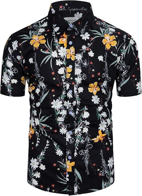 Kortermet hawaiiskjorte med knapper
