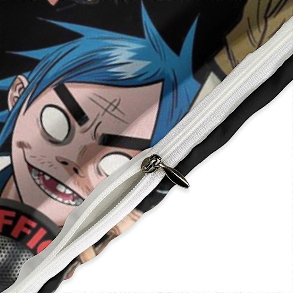 x203 Gorillaz 3-osainen vuodevaatesetti Lämmin ja mukava pehmeä pussilakanasetti, jossa 1 pussilakana ja 2 tyynyliinaa makuuhuoneeseen b203 135x200cm 53x78in