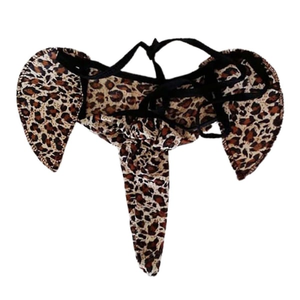 Män Nyhet Elefant G-strängar Trosor Strings Underkläder Underkläder Underkläder Leopard One Size