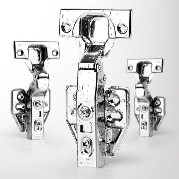 10x Soft Close -sarana täyspeittävä kaappi kaappi vaatekaappi keittiö - Jxlgv Metallic Silver Inner Overlay