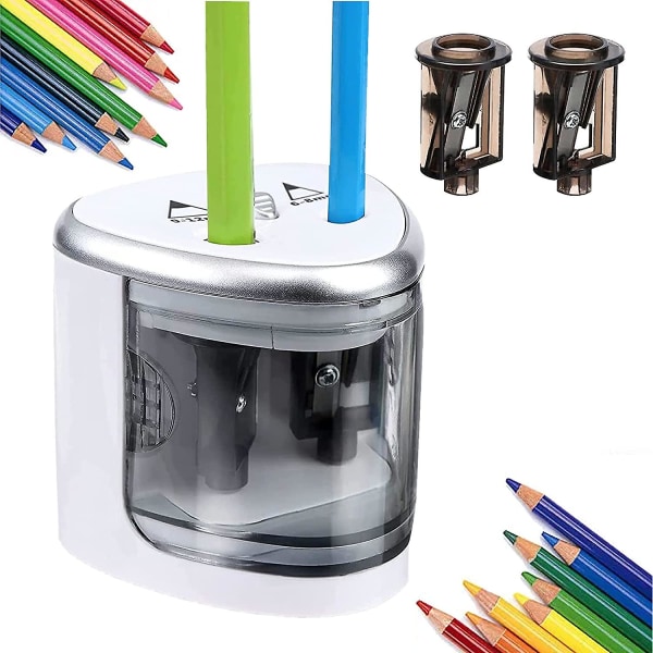 Automatisk elektrisk pennvässare för barn, lärare, klassrum, idealisk för tjocka, stora och tunna 6-8 mm, 9-12 mm färgade pennor
