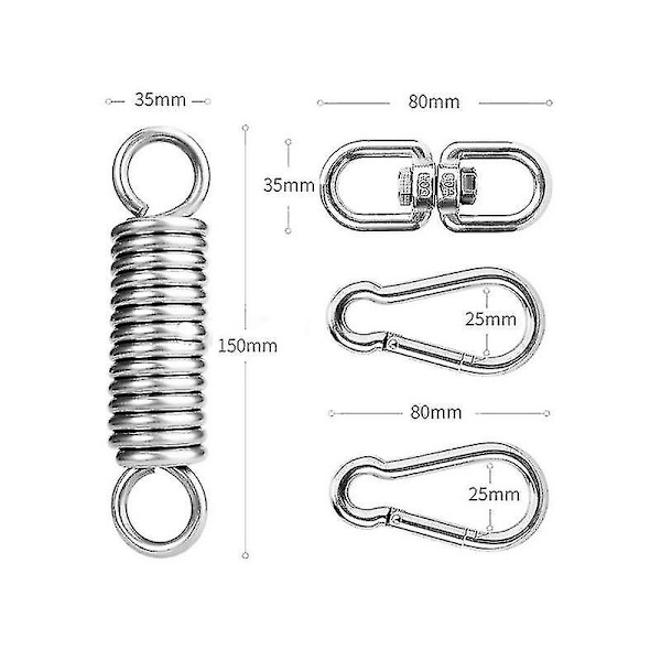 Punching Bag Hanger Set, Rustfrit Stål Svingbar Montering Kæde