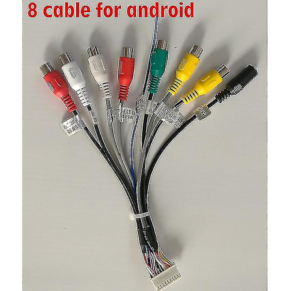 Android Radio Biltillbehör Rca Utsignal Kabel Aux-in Subwoofer Mikrofon Adapter 20pin Universell Kabel För Px6 -gt 11 cable
