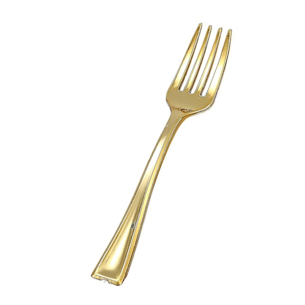 144 st Plastbestick Guld Skedar och 72 st Mini Guld Kaffebröd Dessertgafflar Passar för Fest E szkyd