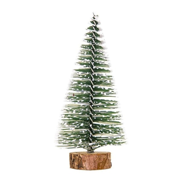 Joulukoriste Realistisen näköinen puinen pohja Haalistumaton eloisa väri 5 tyyliä erittäin simulaatio keinotekoinen mini joulukuusi kodin tarvikkeet A
