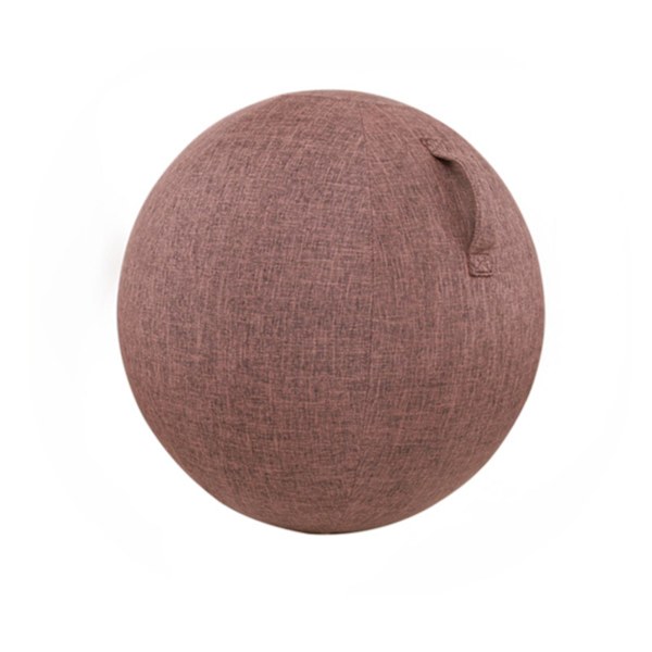 Dammsäker halkfri träningsboll i bomull och linne, praktisk fint stickad yogabollskydd för hemmet Grey with White