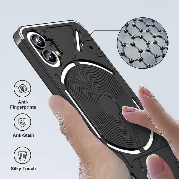 Pc-puhelinkotelo Nothing Phone 1:lle Black Silver