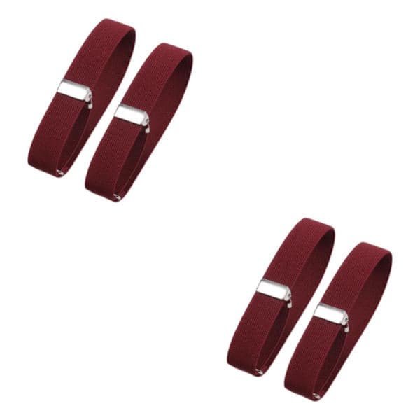 1/2/3/5 2-pack Mode Herrskjorta Ärmhållare Elastisk Röd 2x32cm 2-set Röd 2x32cm