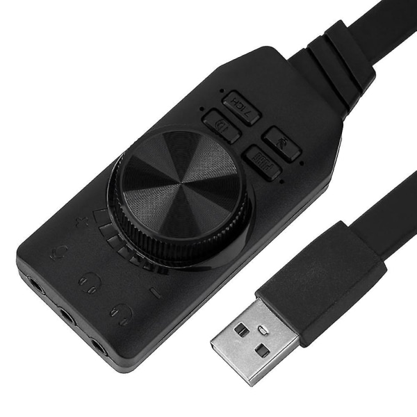 Usb-äänikorttisovitin 7.1-kanavainen 3,5 mm:n audioliitäntä Usb2.0 Mikrofoni Kuulokemikrofoni Tietokonepeli So