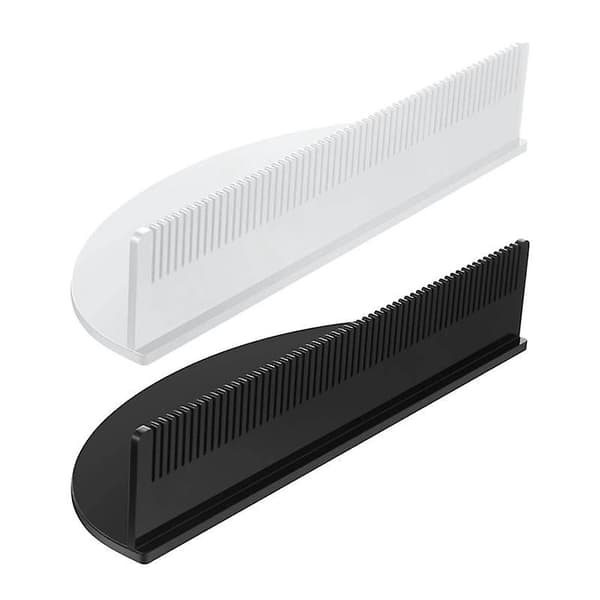 2 stk Hårextensionsholder Akryl Hårfarve Stativ Display Hårextensions Stativ Organizer Bærbar Black  White