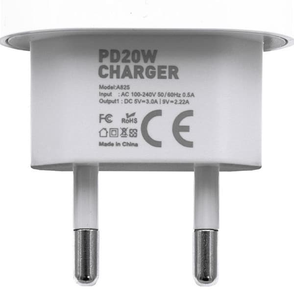 Oplader til iPhone - Hurtigoplader - Adapter + Kabel 20W USB-C Hvid 3-Pack iPhone