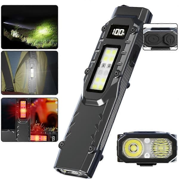 Multifunksjonell Mini LED Lommelykt USB Oppladbart Lys Sterkt K9F5 1size 1pcs