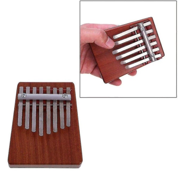 8 tangenter Kalimba Mbira Likembe Sanza Finger Thumb Piano Rosewood Instrument