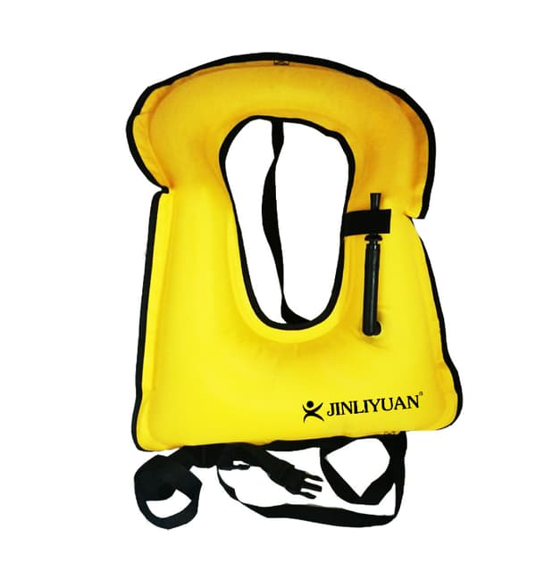 Børne Bærbar Oppustelig Flydevest Snorkelvest yellow