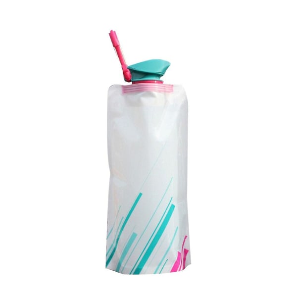 700ml Foldable Water Bottle Pe Sports Water Bag(white)