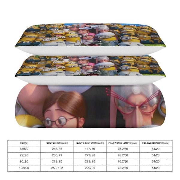 x37 Grusomme Meg 3-delt sengesett Varmt og komfortabelt mykt dynetrekk sengesett med 1 dynetrekk og 2 putetrekk for soverom b37 135x200cm 53x78in