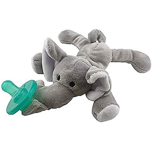 Smokk for nyfødte med kosedyr Baby Boys Smokk Clips Baby Girl Smokk Holder Kosedyr Unisex Plysjleke Med Avtakbar Silikonnippel